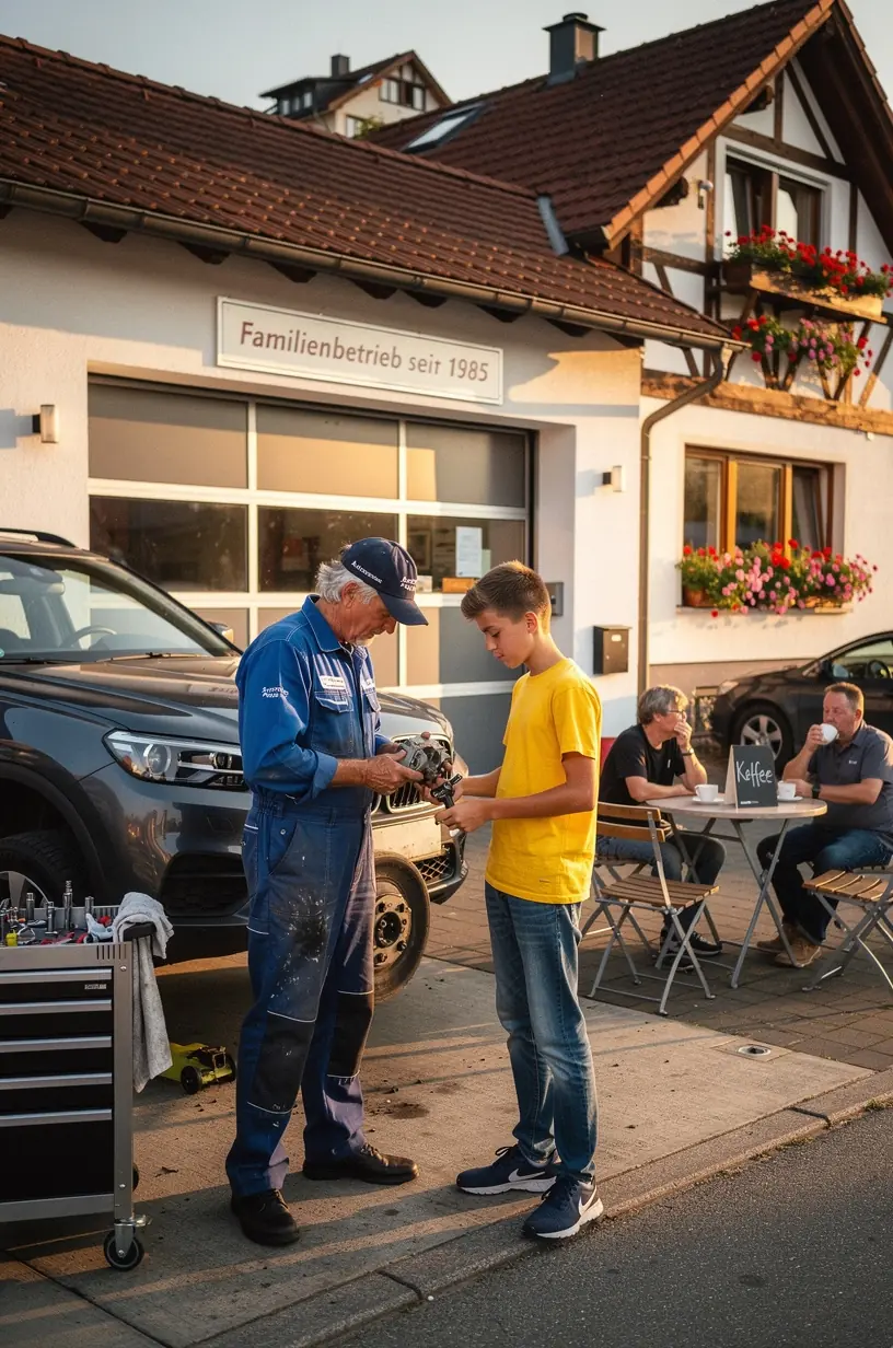 Vielfältige Werkzeuge und Ersatzteile für die Reparatur und Wartung unterschiedlicher Fahrzeugmodelle.